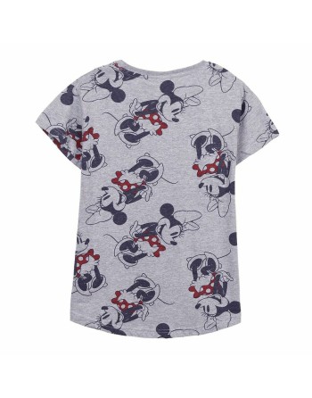 Maglia a Maniche Corte Donna Minnie Mouse Grigio