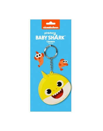 Porte-clés Baby Shark Beach day Jaune Bleu clair