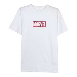 Kortærmet T-shirt til Mænd Marvel Hvid Voksne