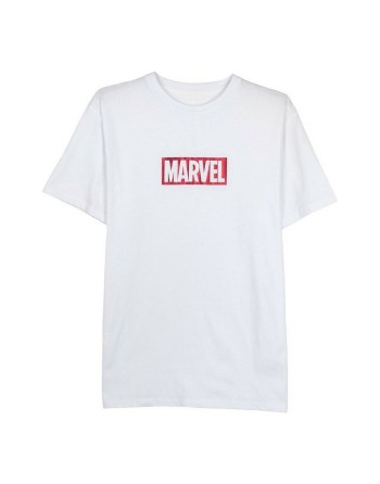 Maglia a Maniche Corte Uomo Marvel Bianco Adulti