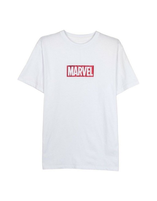 Men’s Short Sleeve T-Shirt Marvel White Adults