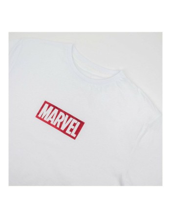 Herren Kurzarm-T-Shirt Marvel Weiß Erwachsene