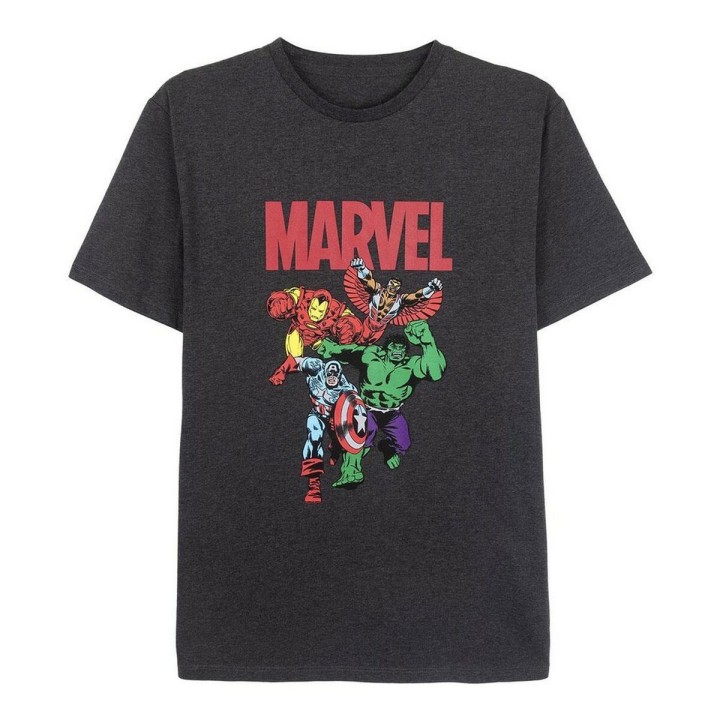 Kortærmet T-shirt til Mænd Marvel Grå Mørkegrå Voksne