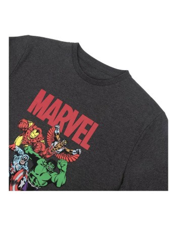 Herren Kurzarm-T-Shirt Marvel Grau Dunkelgrau Erwachsene