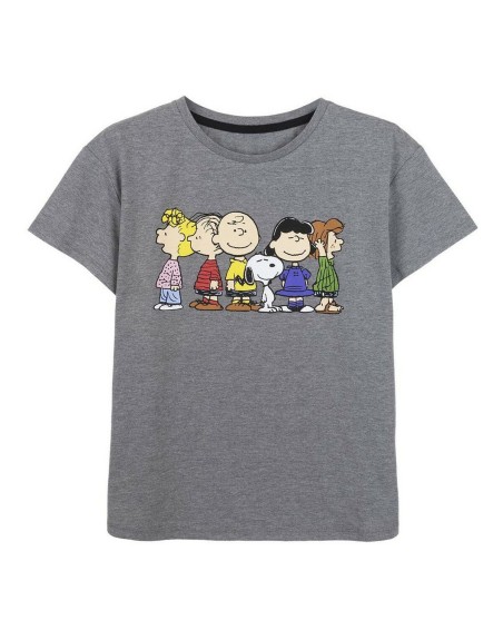 Maglia a Maniche Corte Donna Snoopy Grigio Grigio scuro