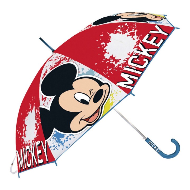 Regenschirm Mickey Mouse Happy smiles Rot Blau (Ø 80 cm)