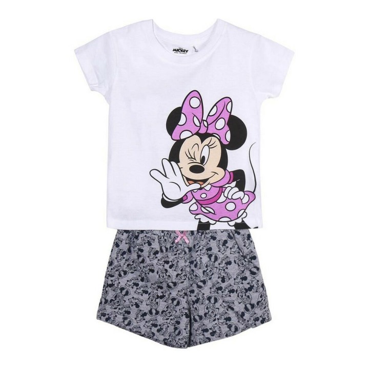 Sæt med tøj Minnie Mouse Hvid