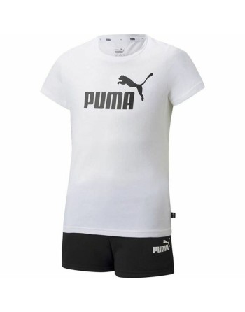 Ensemble de Sport pour Enfants Puma Logo Tee Blanc