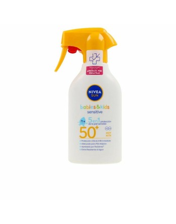 Protector Solar para Niños en Spray Nivea Sun Kids Sensitive SPF 50+ 270 ml