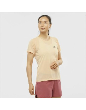 Camiseta de Manga Corta Mujer Salomon Cross Rebel Amarillo