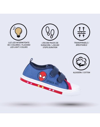 Scarpe da Tennis Casual Bambino Spider-Man Luci Azzurro