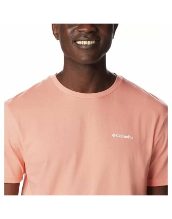 Kortærmet T-shirt til Mænd Columbia North Cascades Laksefarvet