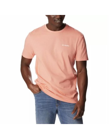 Kortærmet T-shirt til Mænd Columbia North Cascades Laksefarvet