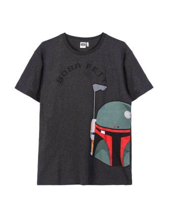 Men’s Short Sleeve T-Shirt Boba Fett Grey Dark grey Adults