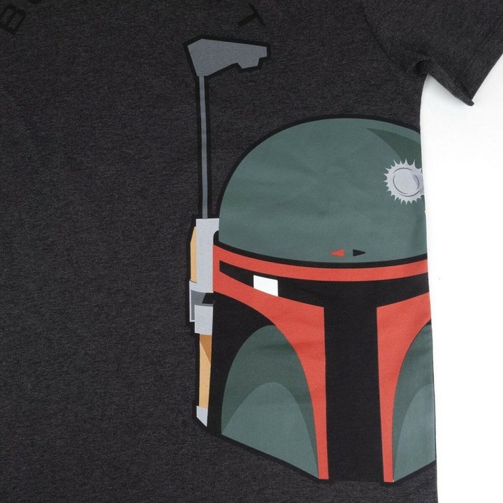 Kortærmet T-shirt til Mænd Boba Fett Grå Mørkegrå Voksne
