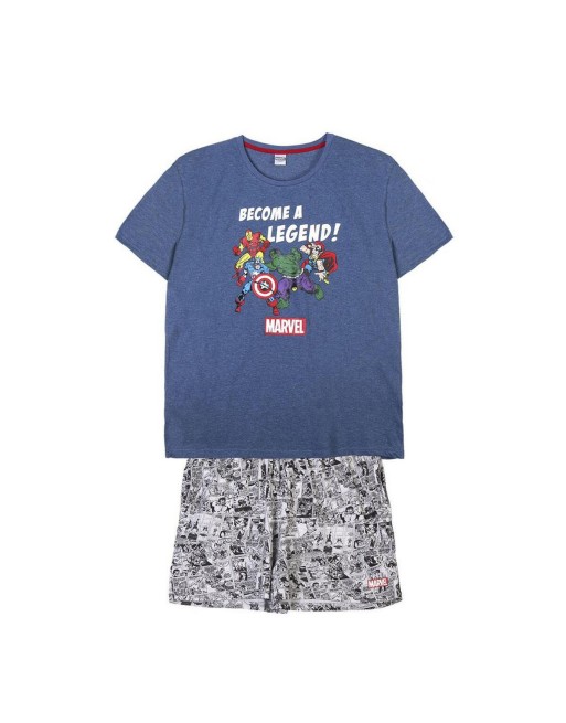 Schlafanzug Marvel Grau (Erwachsene) Herren