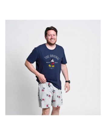 Schlafanzug Mickey Mouse Dunkelblau (Erwachsene) Herren