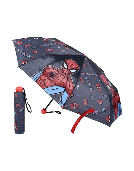Faltbarer Regenschirm Spiderman Grau (Ø 92 cm)