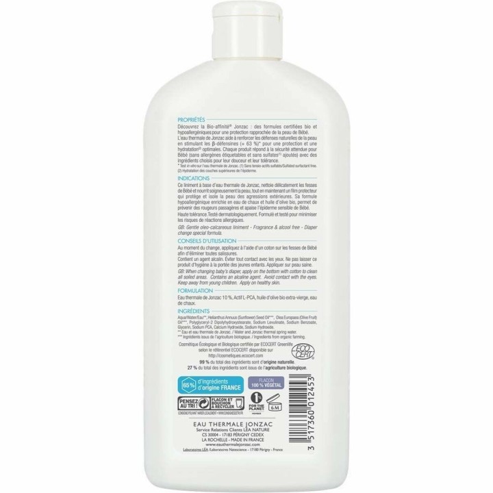 Crema Hidratante Intensiva Bebe Bio Eau Thermale Jonzac (500 ml)