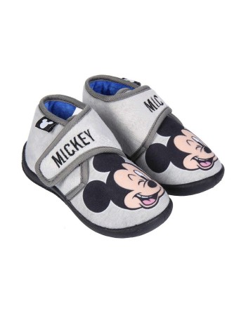 Zapatillas de Estar por Casa 3D Mickey Mouse Gris claro
