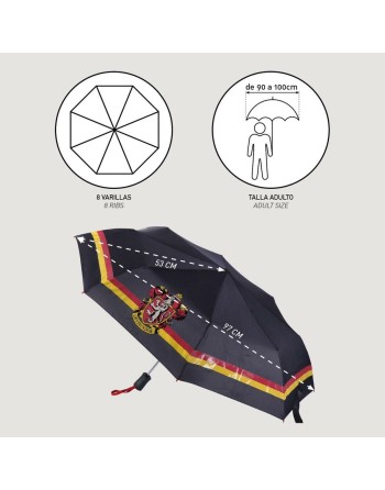 Foldbar Paraply Harry Potter Sort 97 cm 53 cm