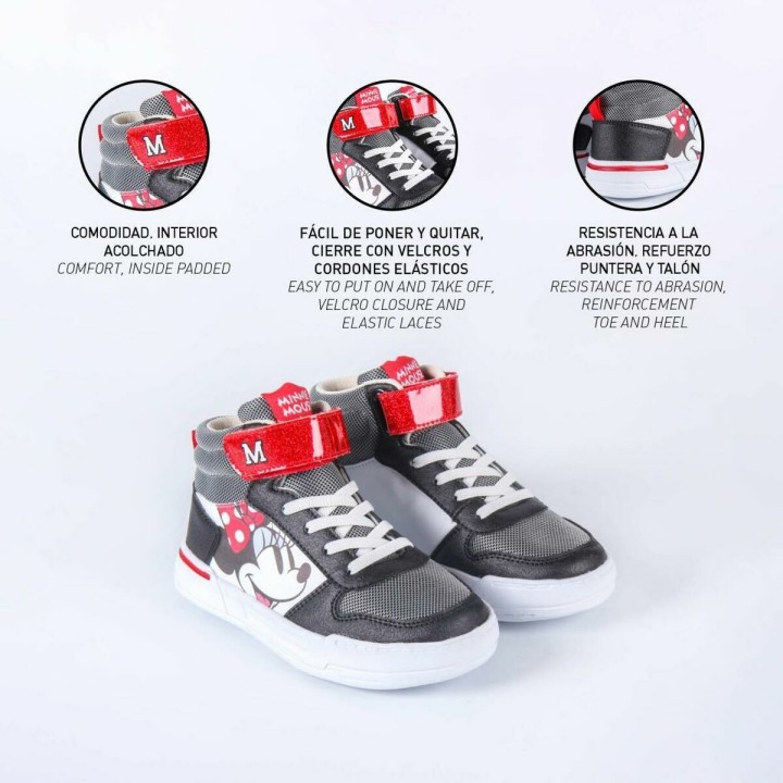 Stivali Casual per Bambini Minnie Mouse Nero