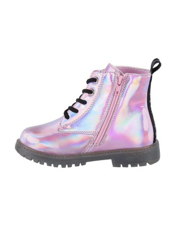 Botas Casual Infantiles Minnie Mouse Rosa Luces LED