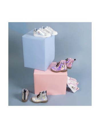 Botas Casual Infantiles Minnie Mouse Rosa Luces LED