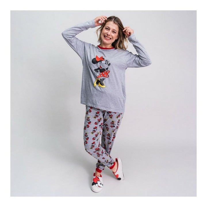 Nattøj Minnie Mouse Grå Dame