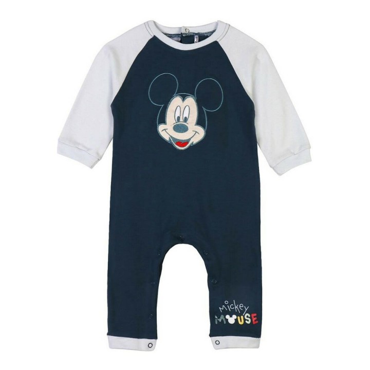 Langærmet sparkedragt til baby Mickey Mouse Blå
