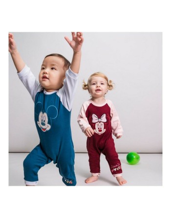 Langærmet sparkedragt til baby Mickey Mouse Blå