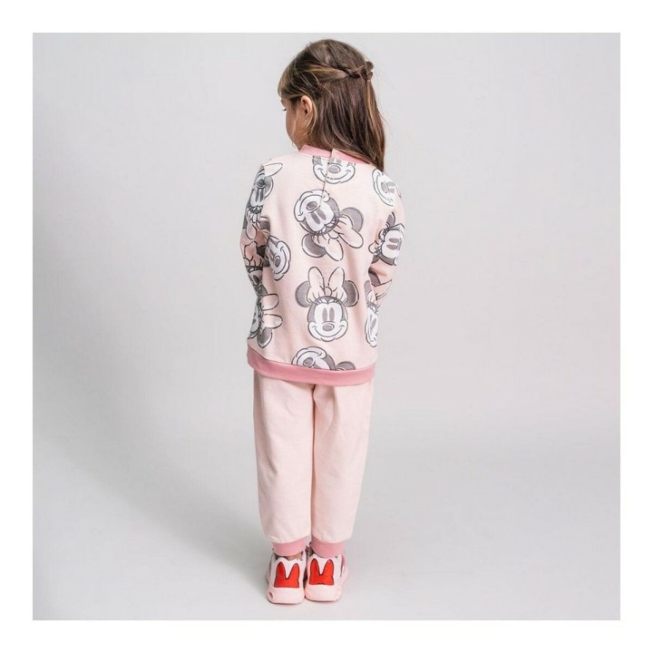 Chándal Infantil Minnie Mouse Rosa Ocre