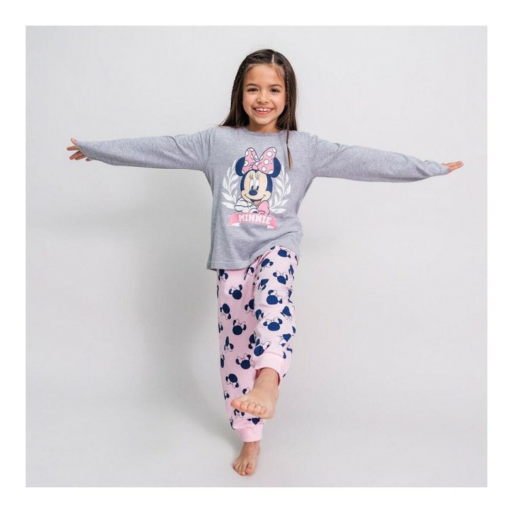 Pijama Infantil Minnie Mouse Gris