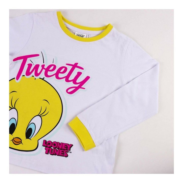 Nattøj Børns Looney Tunes Hvid