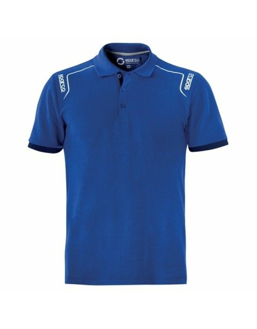 Polo a Maniche Corte Sparco STRETCH Azzurro (Taglia M)