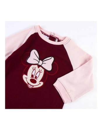 Langærmet sparkedragt til baby Minnie Mouse Rødbrun