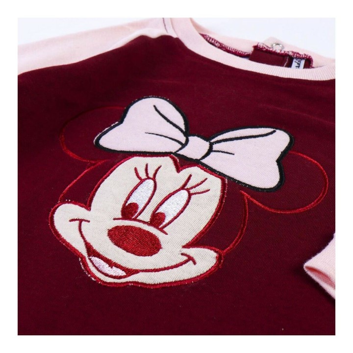 Langærmet sparkedragt til baby Minnie Mouse Rødbrun