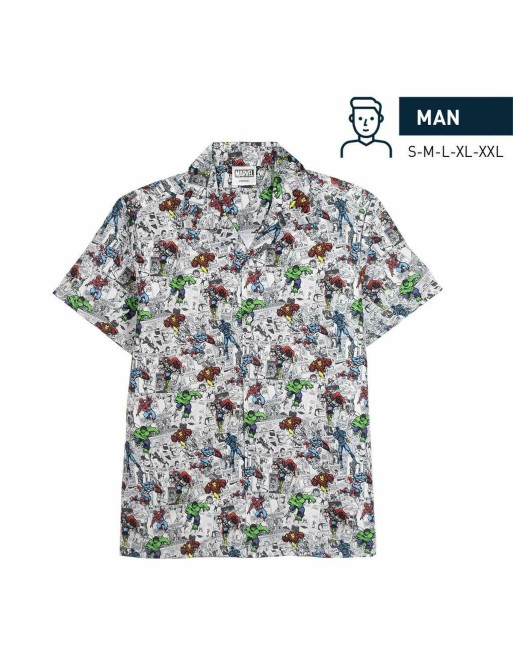 Camicia Marvel Grigio chiaro (Adulti)