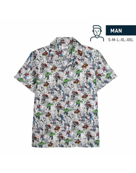 Camicia Marvel Grigio chiaro (Adulti)