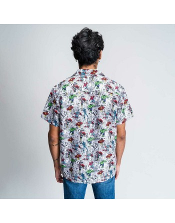 Camicia Marvel Grigio chiaro (Adulti)