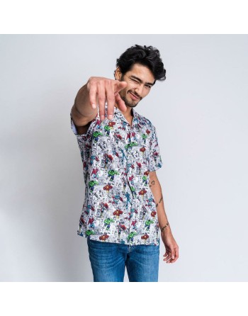 Camisa Marvel Gris claro (Adultos)