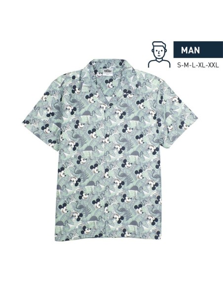 Chemise Mickey Mouse Vert Vert clair (Adultes)