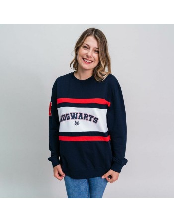 Sudadera sin Capucha Mujer Harry Potter Azul oscuro