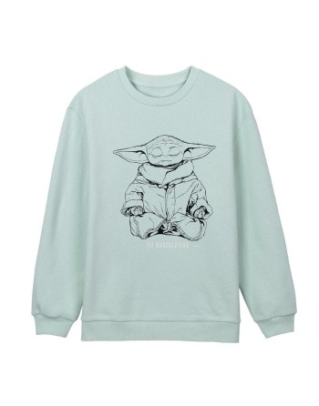Sudadera sin Capucha Mujer The Mandalorian Verde Verde Claro