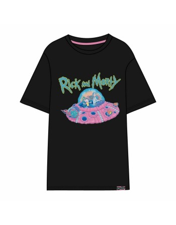 Unisex Kurzarm-T-Shirt Rick and Morty Schwarz