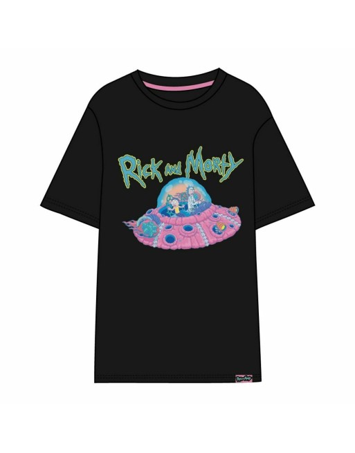 Camiseta de Manga Corta Unisex Rick and Morty Negro