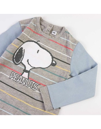 Langarm Strampelanzug Snoopy Gelb Grau