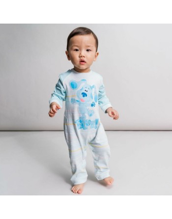 Langarm Strampelanzug Blue Blau