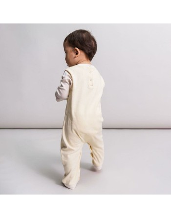 Langærmet sparkedragt til baby Looney Tunes Grå Gul