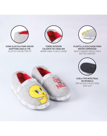 Hjemmesko Looney Tunes Lysegrå